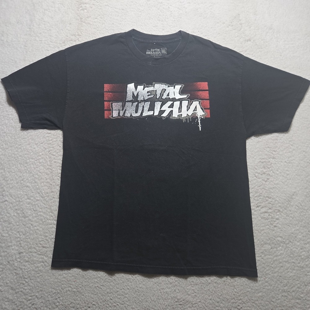 Y2K Metal Mulisha Grunge T-Shirt Size XL Faded Spell Out